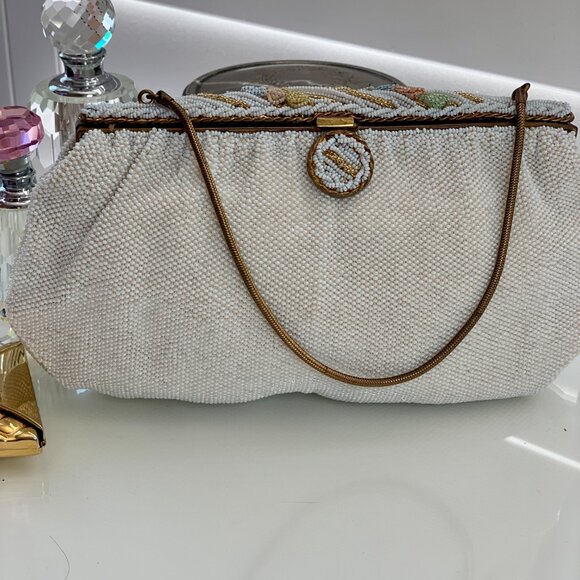 Vintage French Beaded Evening Purse H.B. Smith - Picture 2 of 8